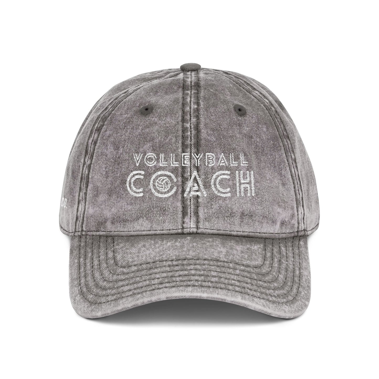 Volleyball Coach Vintage Dad Cap - Distressed Embroidered Hat – Spike & Surf Co. - Spike and Surf Co