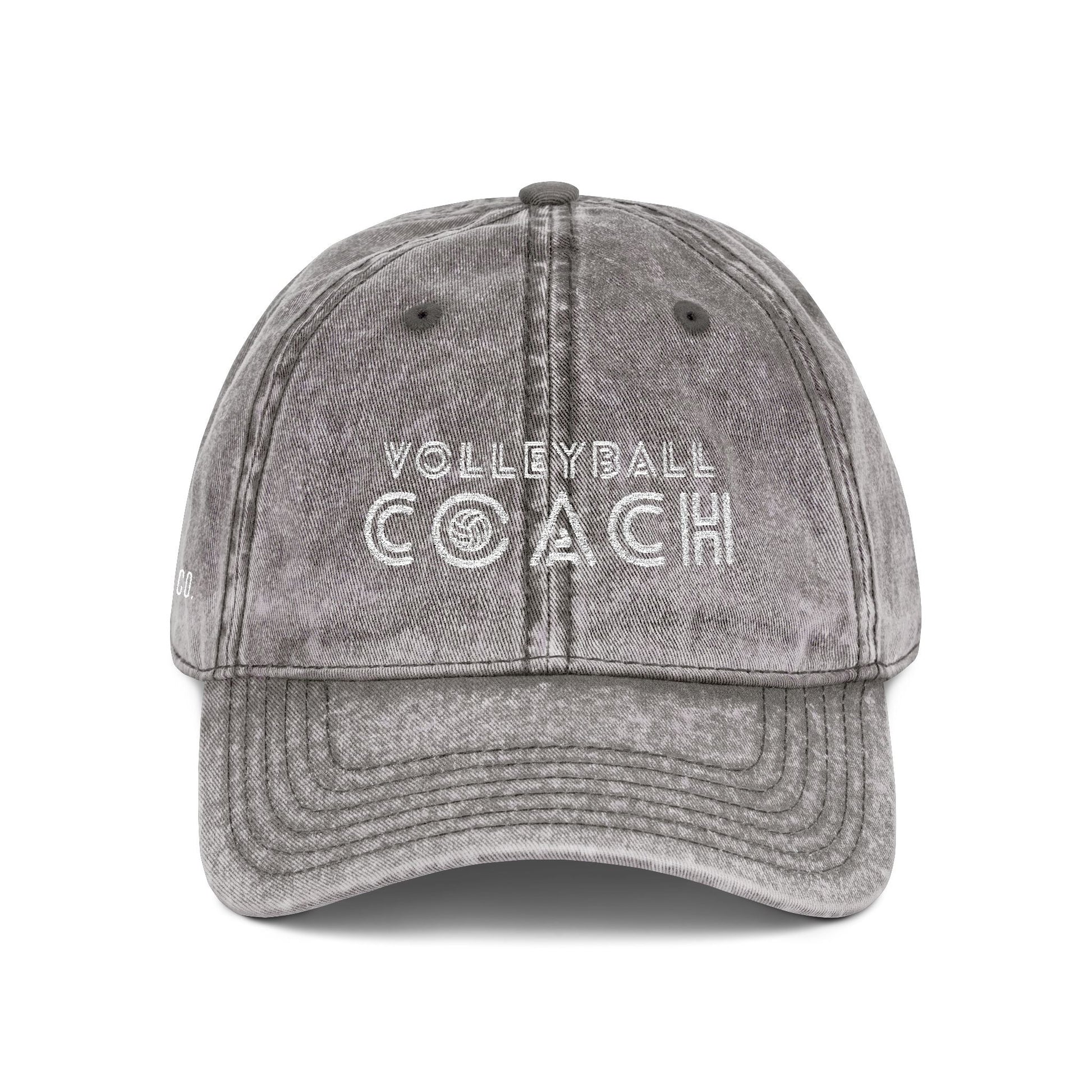 Volleyball Coach Vintage Dad Cap - Distressed Embroidered Hat – Spike & Surf Co. - Spike and Surf Co