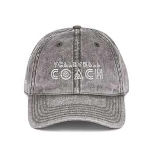 Volleyball Coach Vintage Dad Cap - Distressed Embroidered Hat – Spike & Surf Co. - Spike and Surf Co