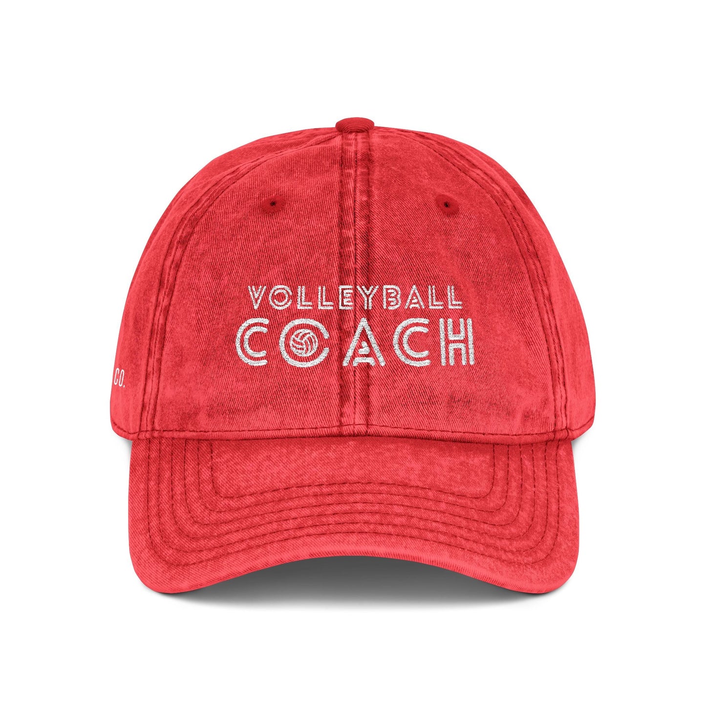 Volleyball Coach Vintage Dad Cap - Distressed Embroidered Hat – Spike & Surf Co. - Spike and Surf Co