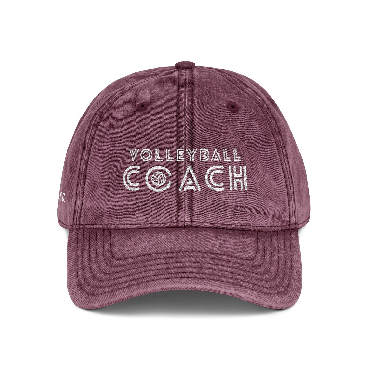 Volleyball Coach Vintage Dad Cap - Distressed Embroidered Hat – Spike & Surf Co. - Spike and Surf Co