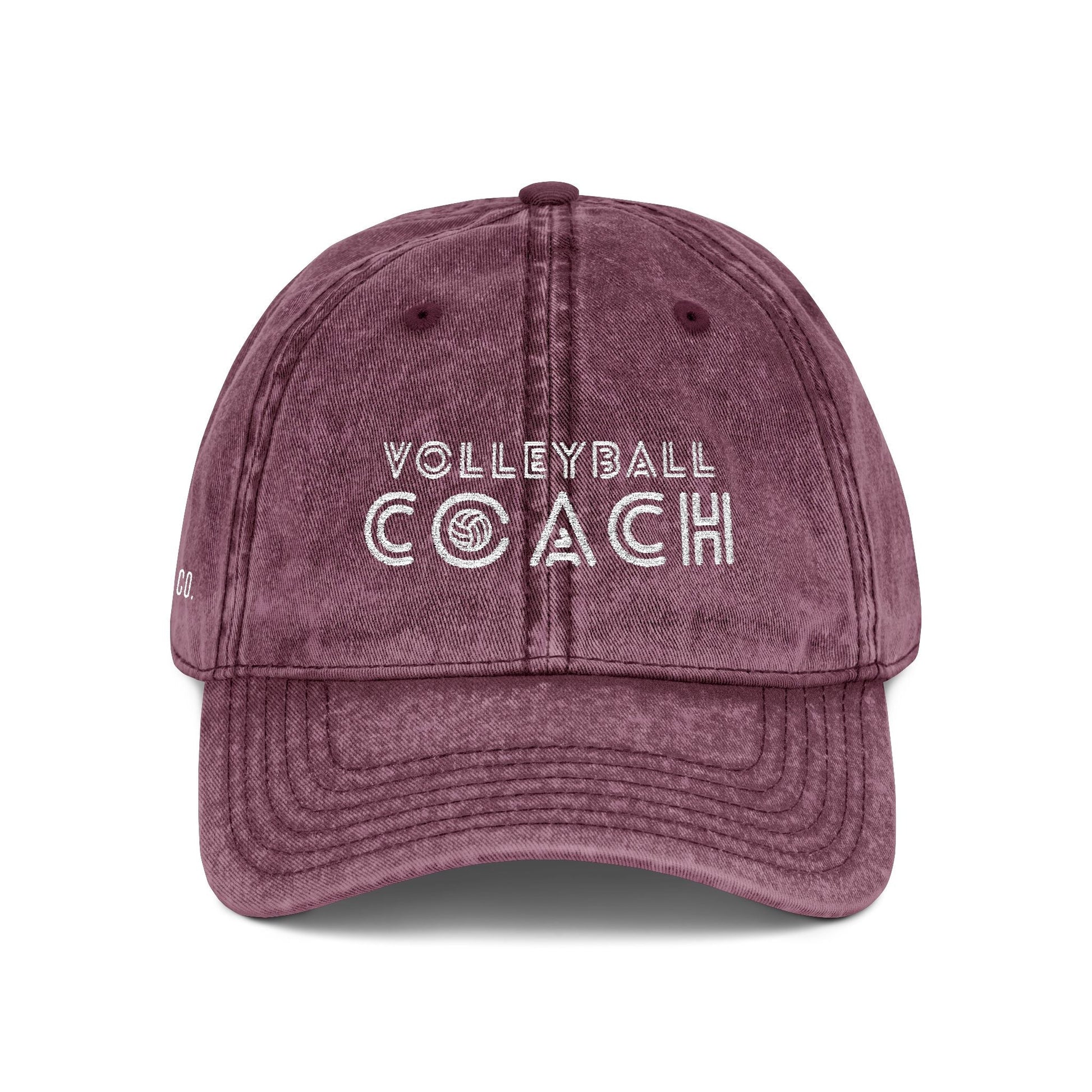 Volleyball Coach Vintage Dad Cap - Distressed Embroidered Hat – Spike & Surf Co. - Spike and Surf Co