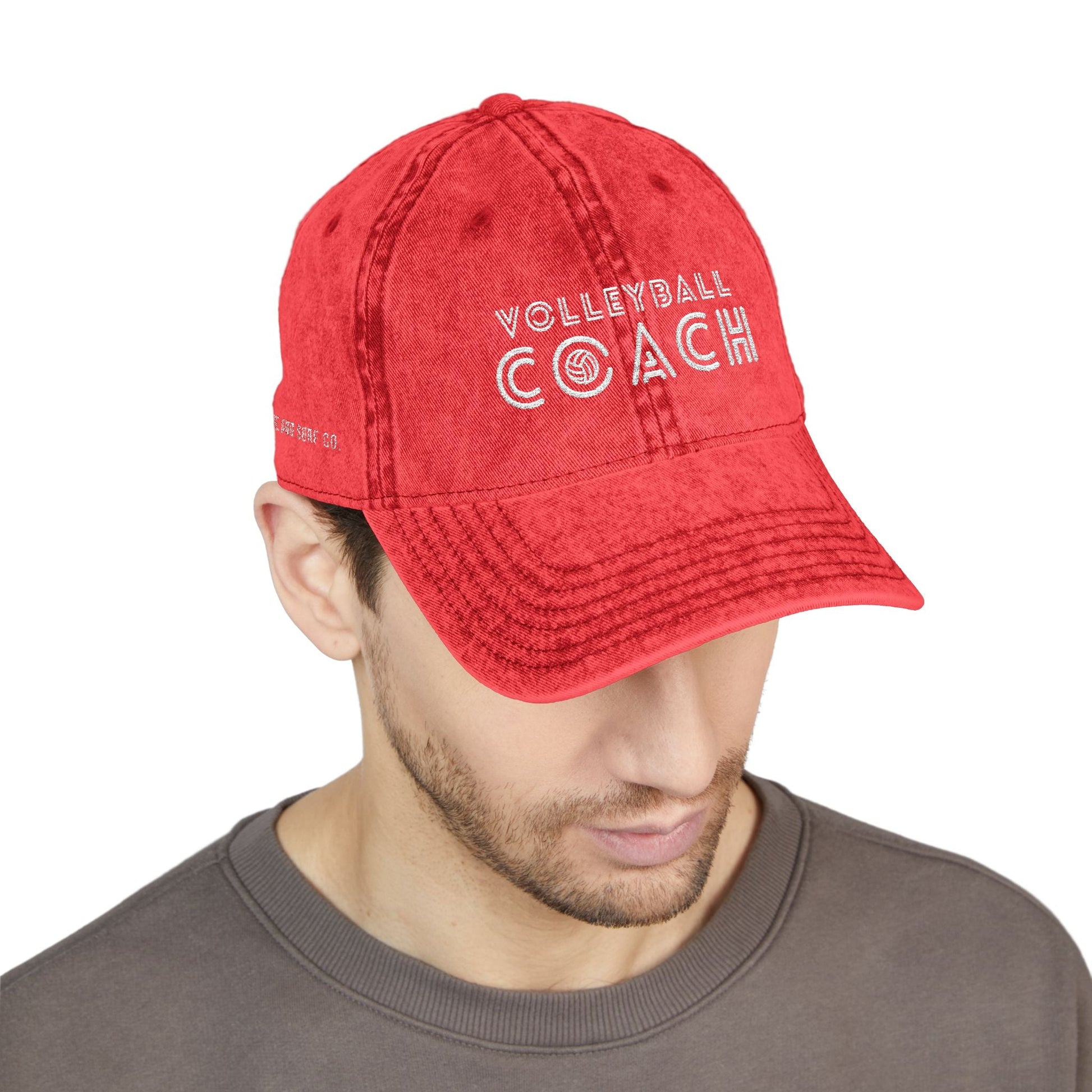 Volleyball Coach Vintage Dad Cap - Distressed Embroidered Hat – Spike & Surf Co. - Spike and Surf Co