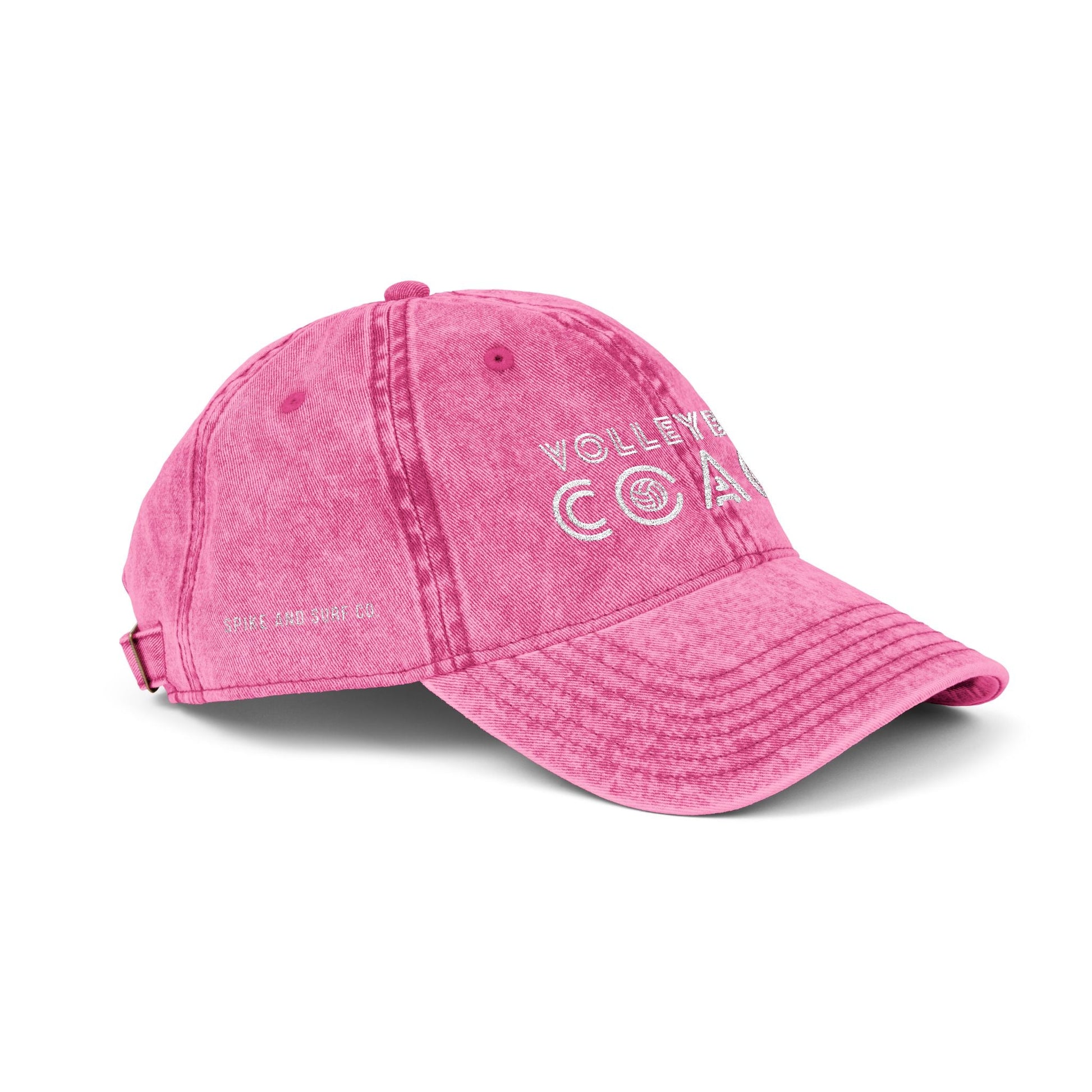Volleyball Coach Vintage Dad Cap - Distressed Embroidered Hat – Spike & Surf Co. - Spike and Surf Co