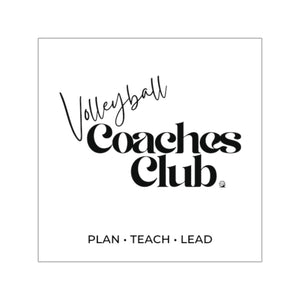 Volleyball Coaches Club Square Sticker | Premium Vinyl Decal - Spike and Surf Co