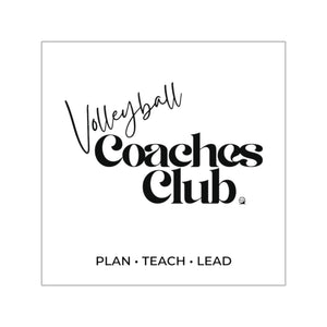 Volleyball Coaches Club Square Sticker | Premium Vinyl Decal - Spike and Surf Co