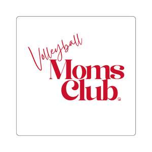 Volleyball Mom Club Square Sticker | Durable Vinyl Decal - Spike and Surf Co