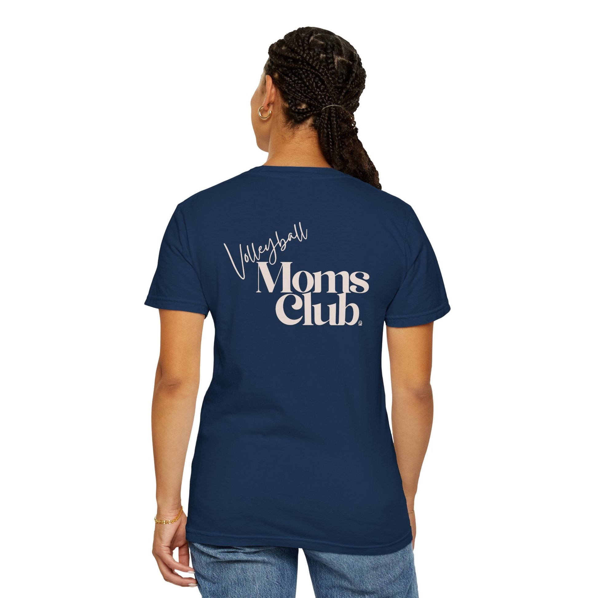Volleyball Moms Club | Comfort Colors Tee - Navy
