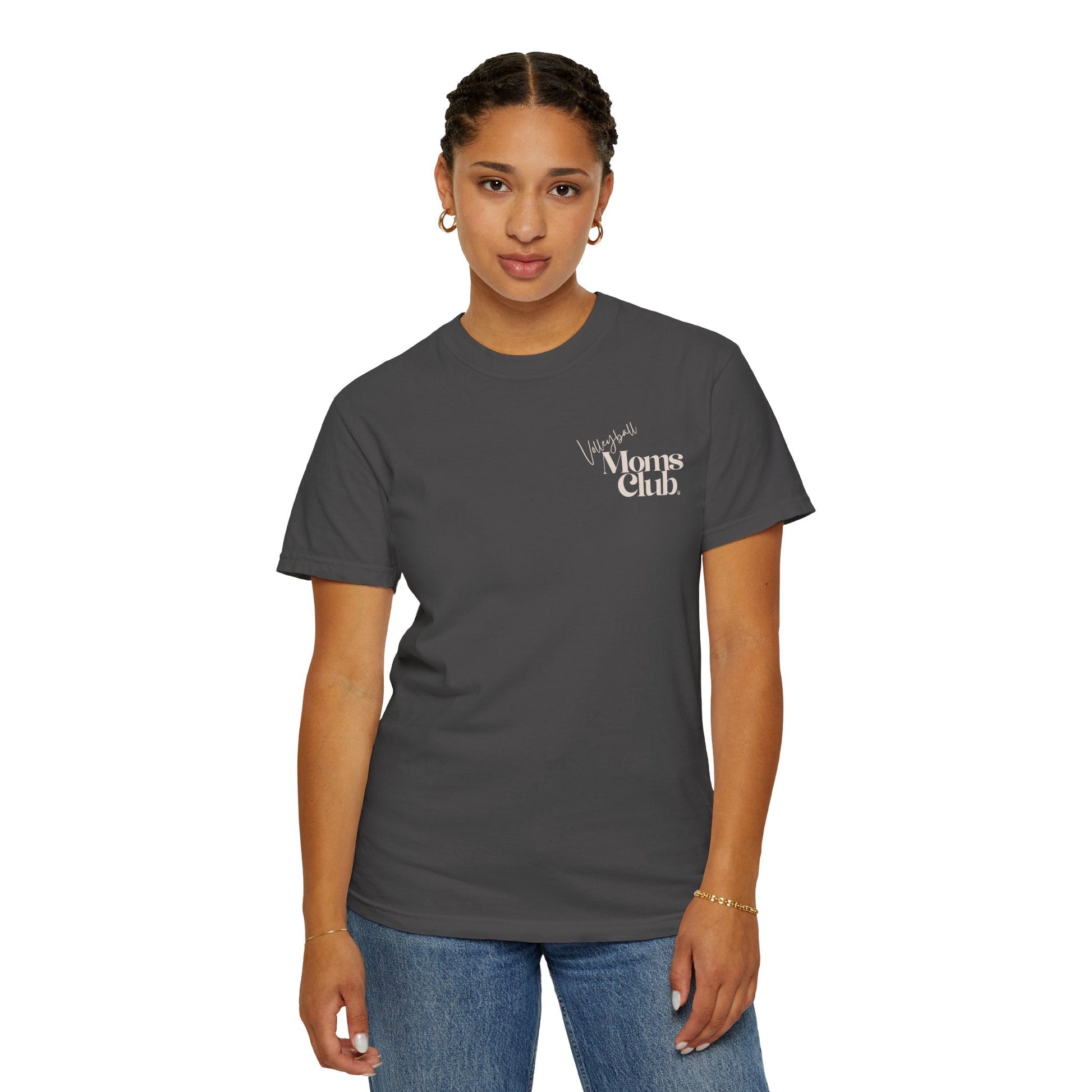 Volleyball Moms Club | Comfort Colors Tee - Graphite