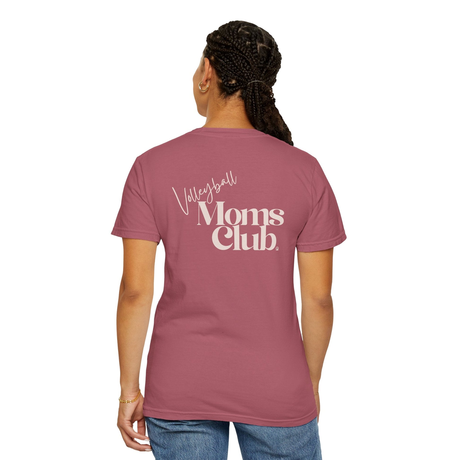 Volleyball Moms Club | Comfort Colors Tee - Crimson