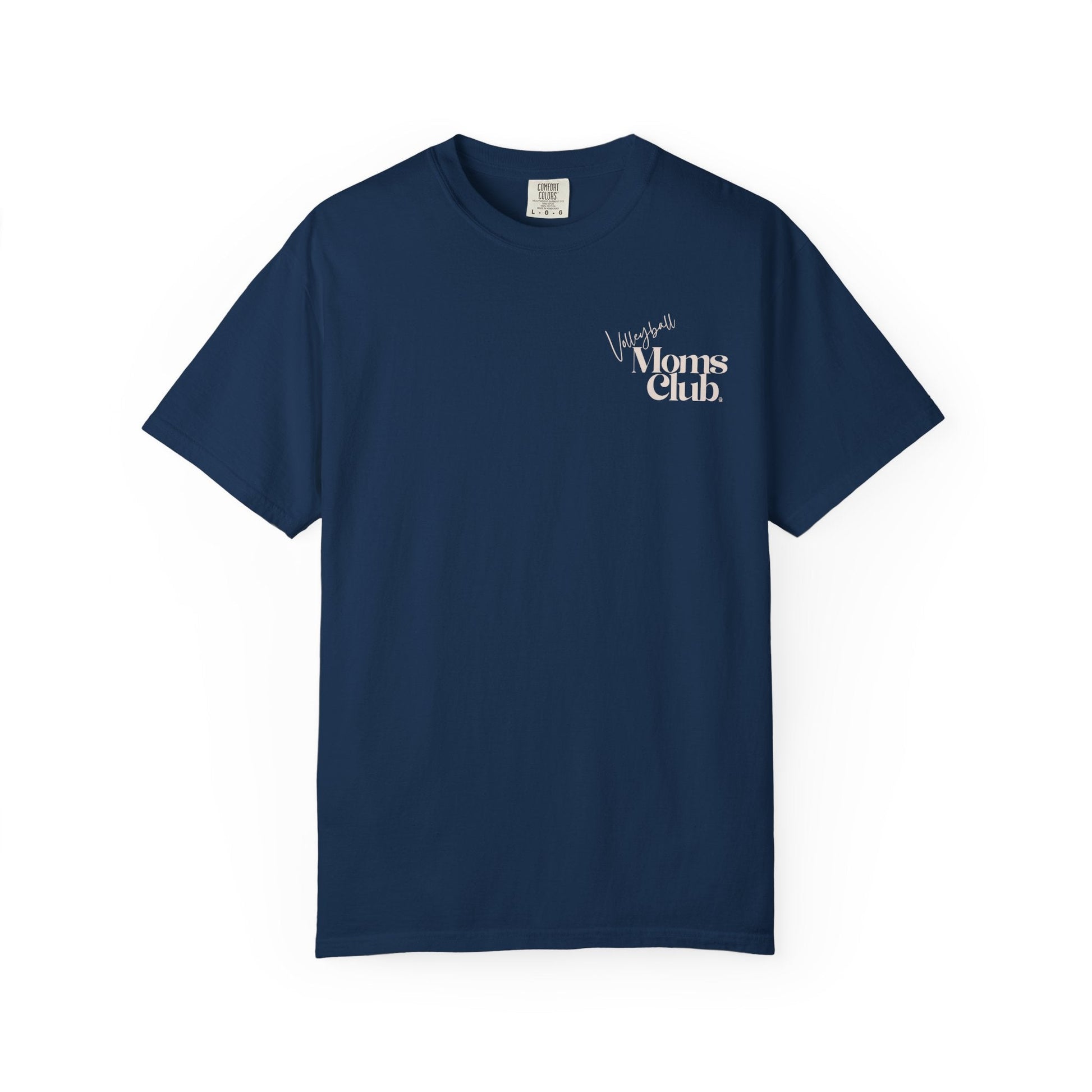 Volleyball Moms Club | Comfort Colors Tee - Navy