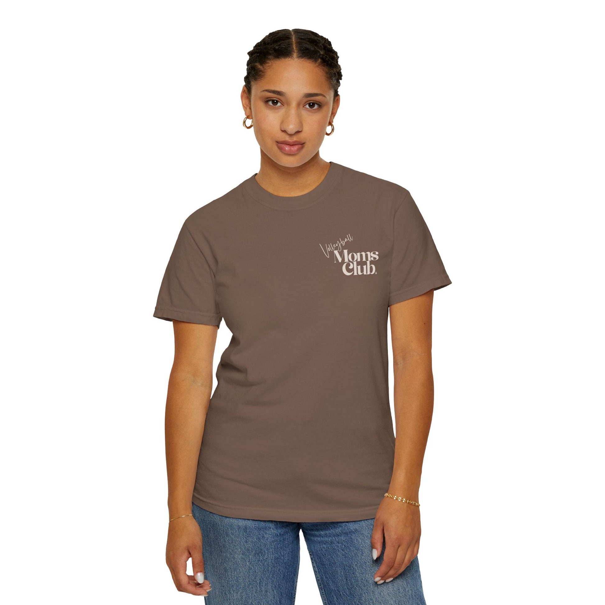 Volleyball Moms Club | Comfort Colors Tee - Espresso