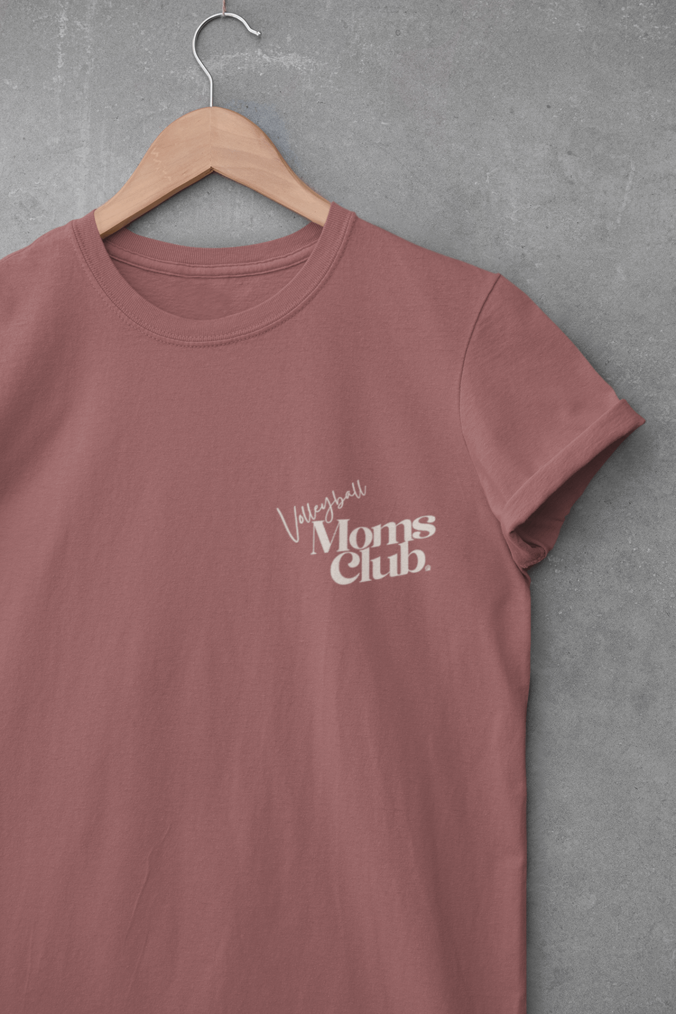 Volleyball Moms Club | Comfort Colors Tee - Crimson