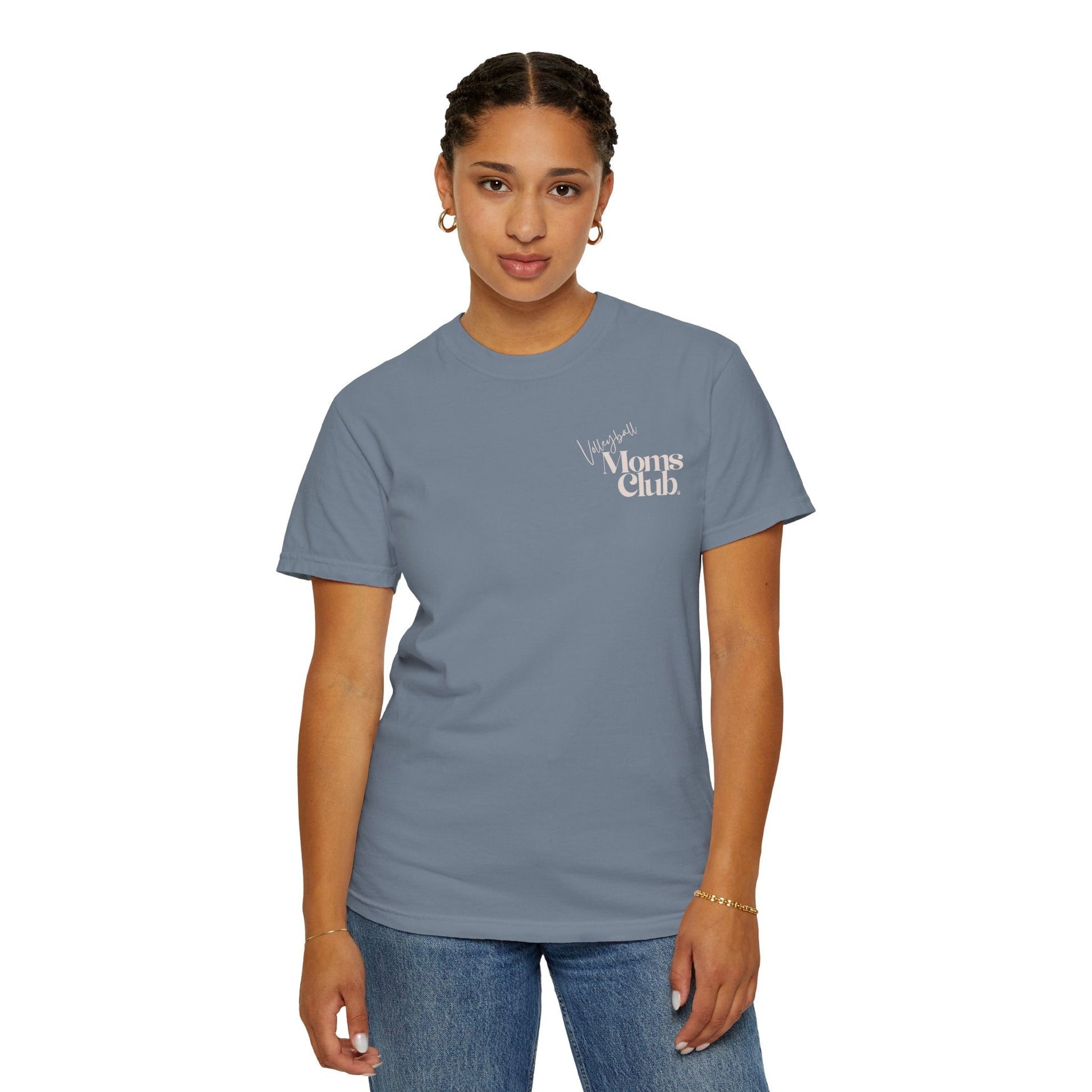 Volleyball Moms Club | Comfort Colors Tee - Blue Jean