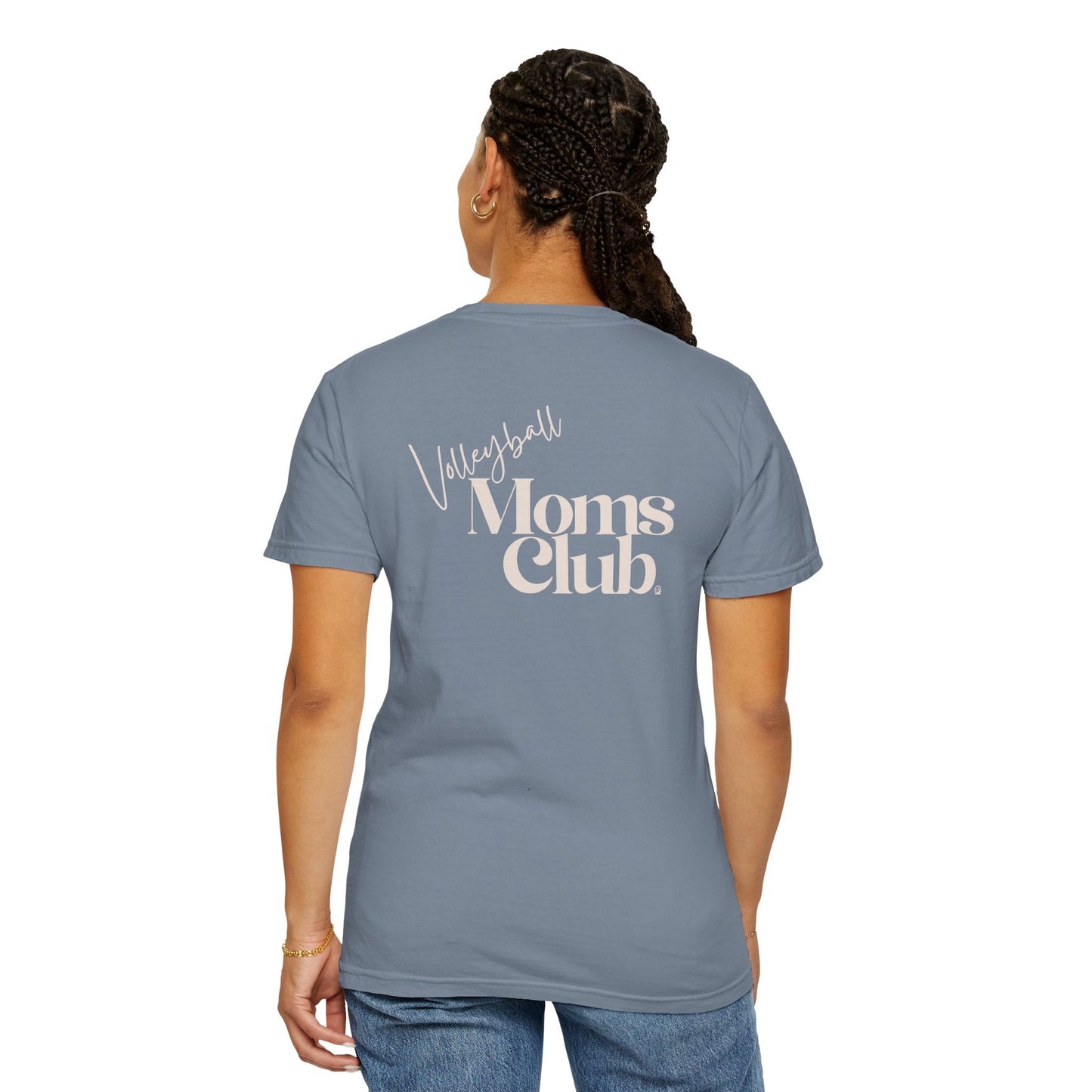 Volleyball Moms Club | Comfort Colors Tee - Blue Jean
