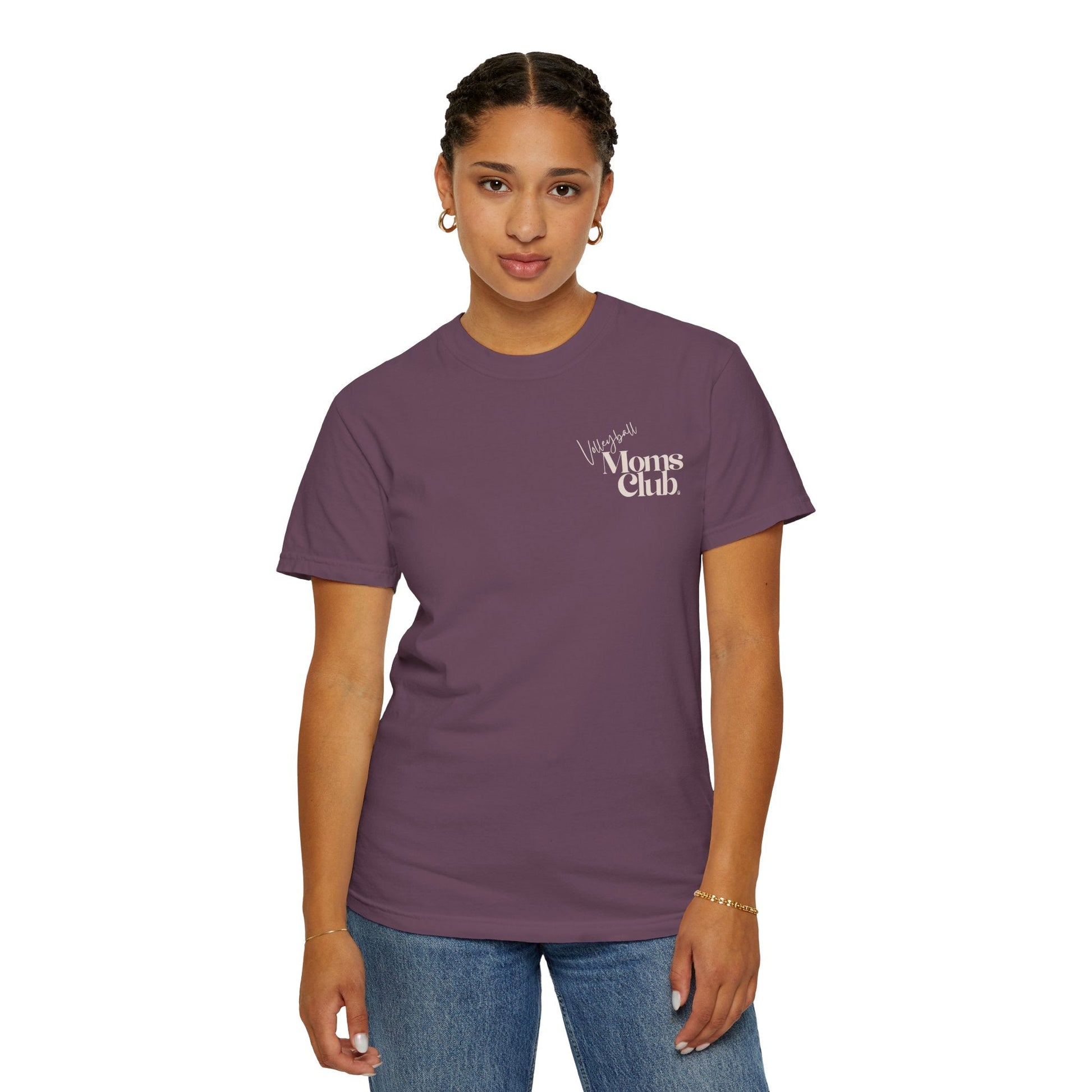 Volleyball Moms Club | Comfort Colors Tee - Berry